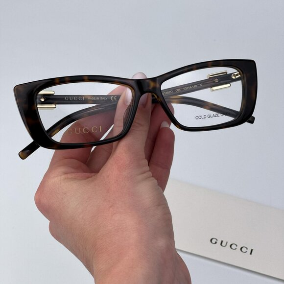 Gucci Women BRAND NEW Eyeglasses Havana Cat Eye GG1682O 003 - Picture 1 of 11